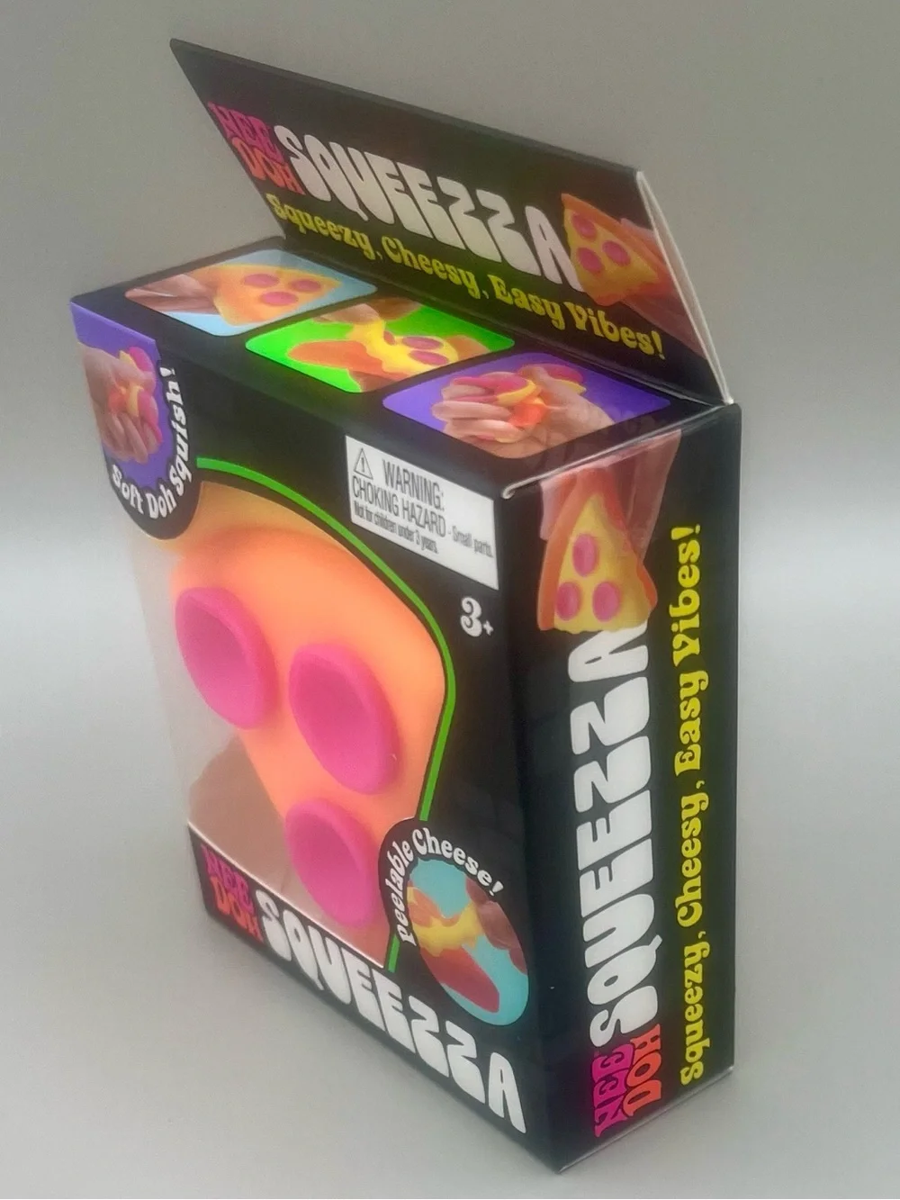 Authentic Schylling NeeDoh SQUEEZZA Pizza 🍕Pink/Orange/Yellow 🩷🧡💛 Soft Doh NEW